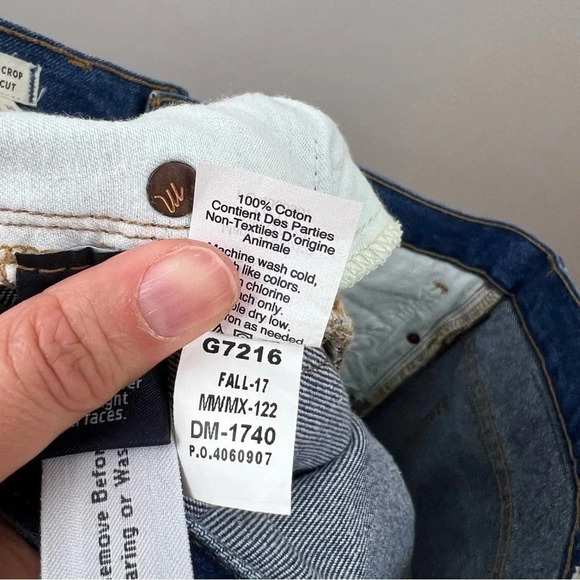 Madewell Retro Crop Bootcut Jeans 30 Distressed Fray Trim High Rise Boyfriend - Picture 14 of 14